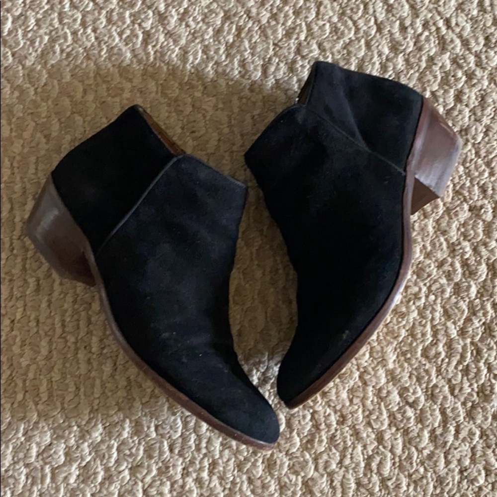 Sam Edelman black suede petty booties